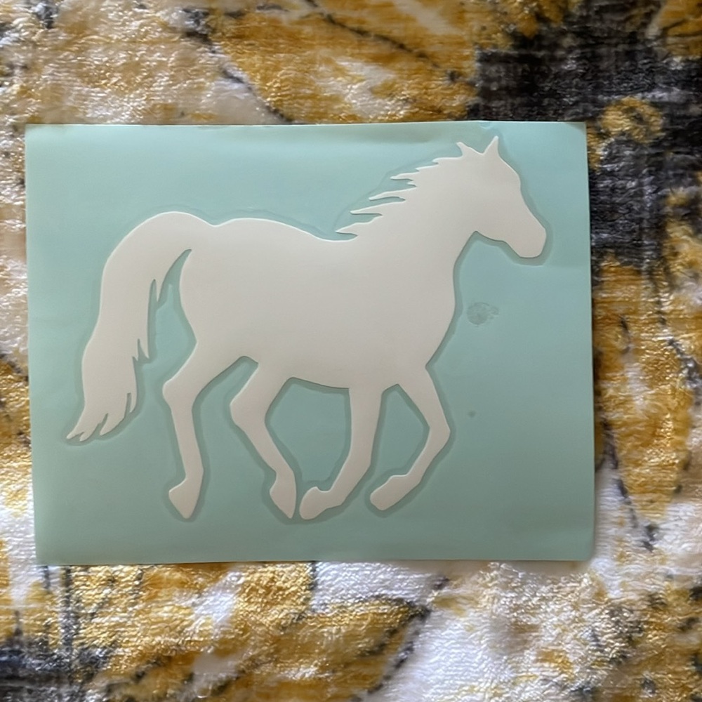Running White Horse Vinyl Decal